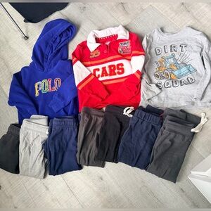 Kids Clothing Bundle with Polo Hoodie and Cars Shirt